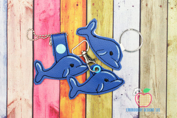 Beluga Whale ITH Snaptab Keyfob