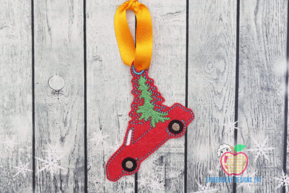 Christmas Car with Tree Ornament