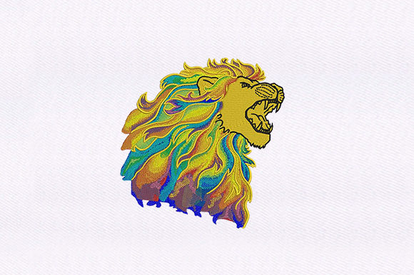 Color Fierce Lion Design