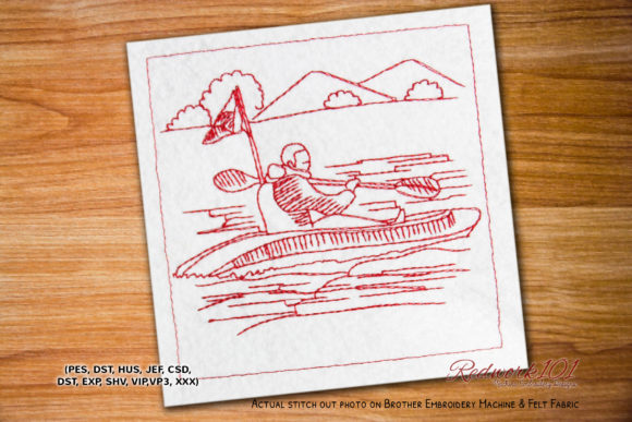 Lake Boating: A Thoughtful Embroidery Design for Meaningful Gifts