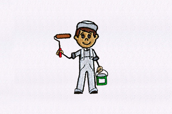 Painting Man Embroidery Design Review