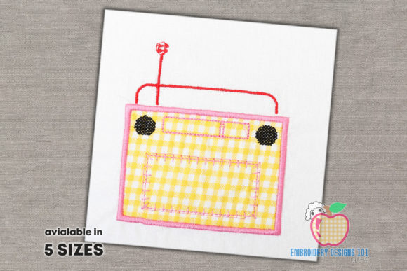 Retro Old Radio with Antenna Applique