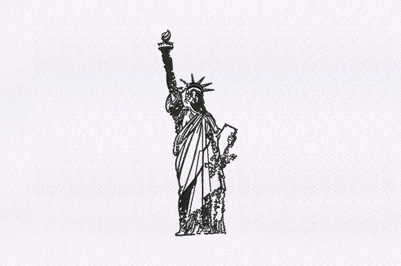 Statue of Liberty Embroidery Design