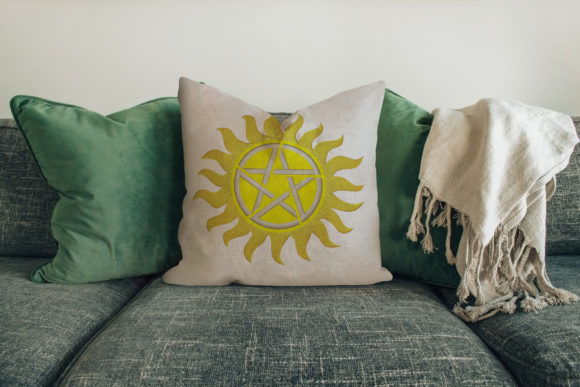 Sun with Star Embroidery Design