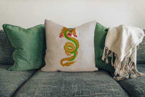 Traditional Chinese Dragon Embroidery Design