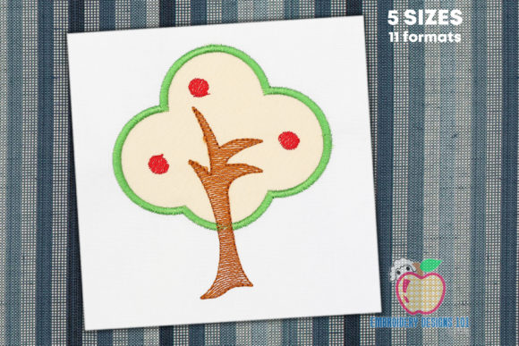 Tree with Fruits on It Applique for Kids