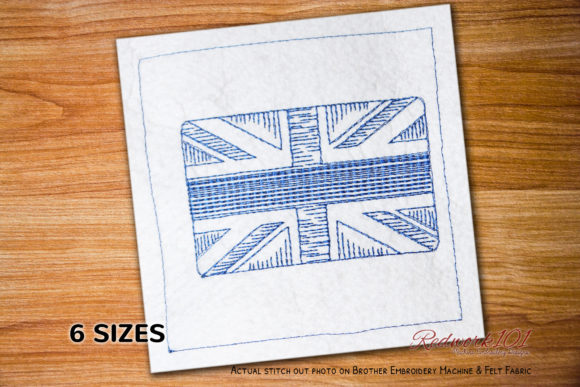 United Kingdom Flag Embroidery Design