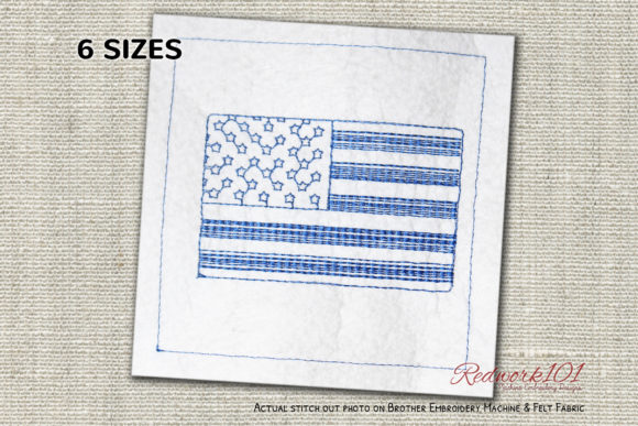 United States of America Redwork