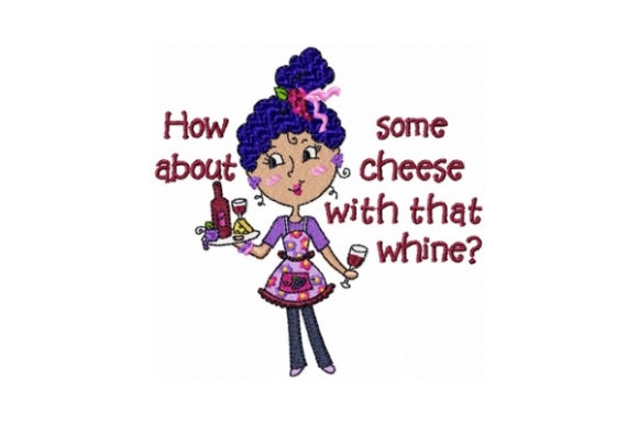 Wine Toodle Embroidery Design